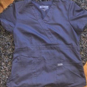 gray Scrub Top